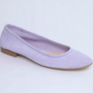 Andrea Carrano Bambola Ballerina Flat Suede Lavender NWB